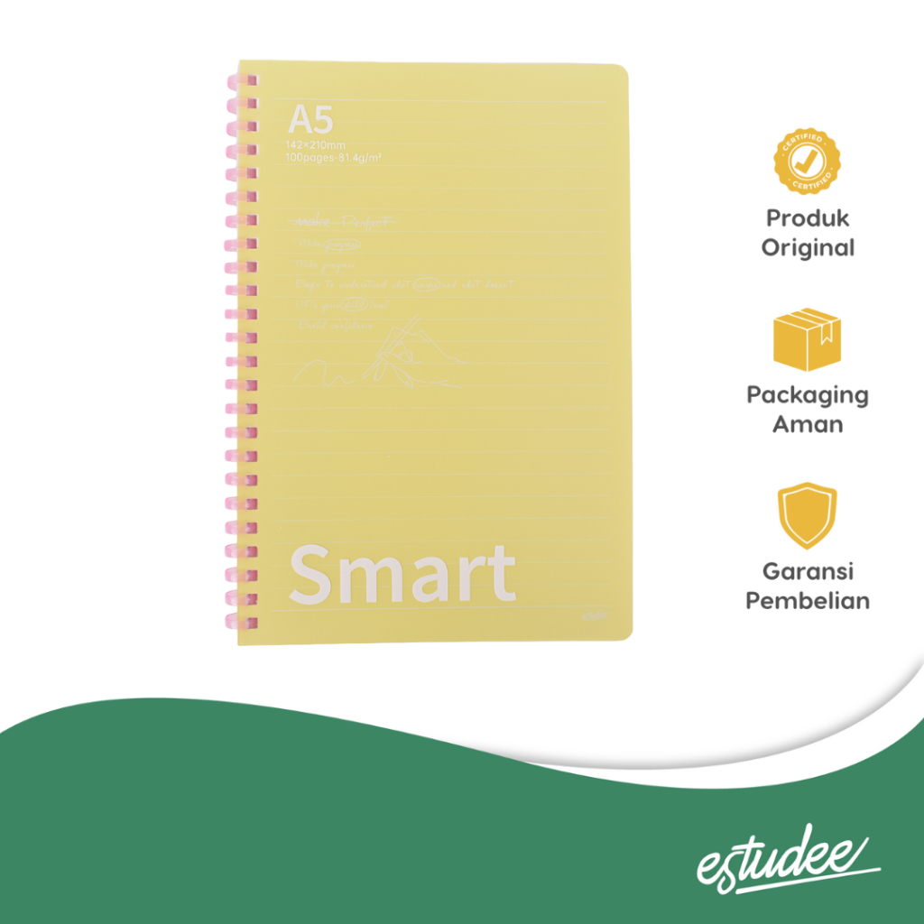 Estudee - Estudee Soft Spiral Notebook A5 Smart Ivory