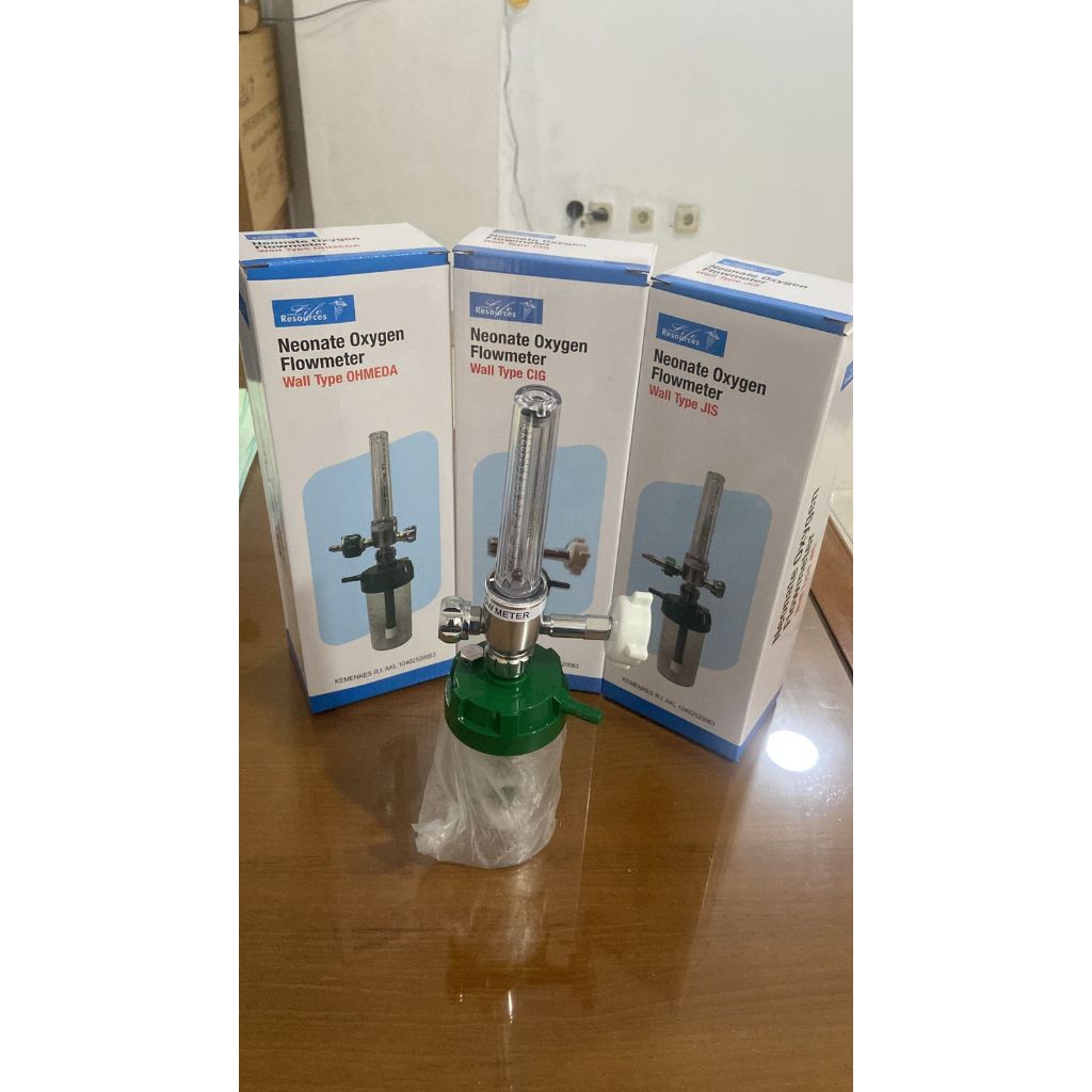 RMS Flowmeter Oksigen Bayi 1lpm / Humidifier Connector Ohmeda Regulator Dinding O2