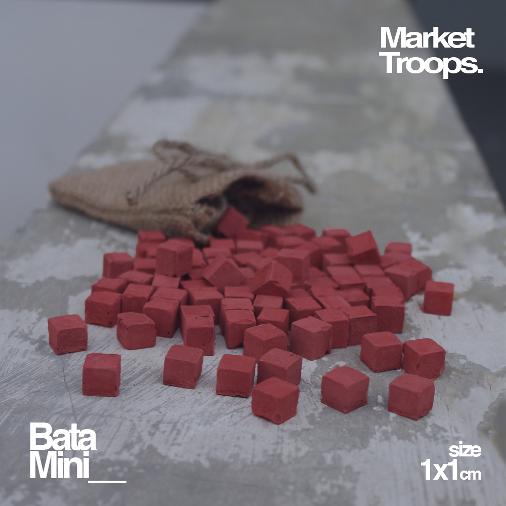 Bata Merah Mini Ukuran 1x1cm | Bata Merah Miniatur | Bata Diorama