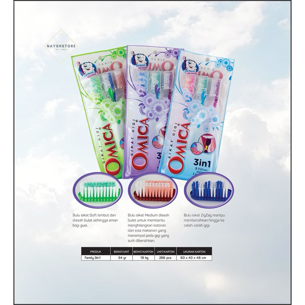 OMICA SIKAT GIGI FAMILY 3in1