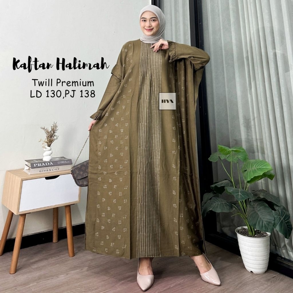 (BISA COD )HAYNABATIK KAFTAN TWILL ORI/ KAFTAN RAYON TWILL /KAFTAN TERLARIS