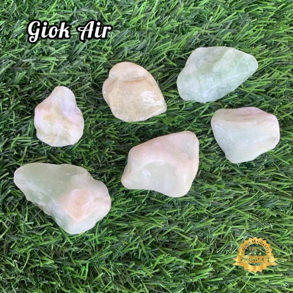 Bahan Batu Giok Air Asli Natural / Bongkahan Batu Giok Air / Lempengan Batu Giok Air