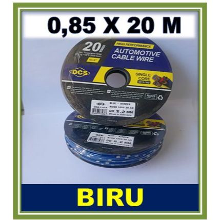 Kabel dcs 0,85 x 20 biru / kabel sepeda / kabel bintik 0,85 / kabel mobil 0,85 / kabel 0.85 x 20