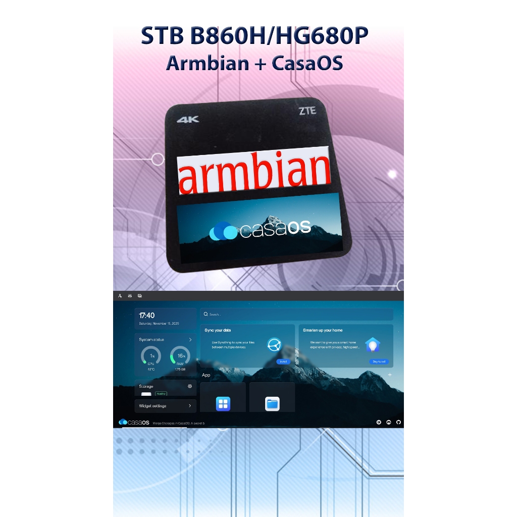 STB B860H/HG680P - CASAOS HOME SERVER READY
