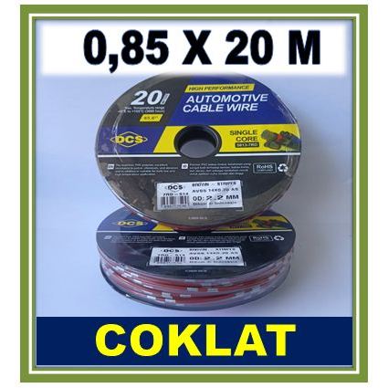Kabel dcs 0,85 x 20 coklat / kabel bintik 0,85 x 20 / kabel mobil / kabel sepeda 0.85 /  kabel 0.85 