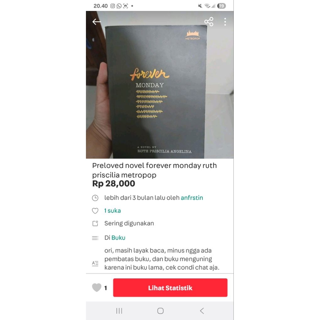 forever monday novel