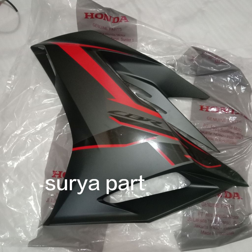 cover sayap depan samping cover body depan dek samping CBR150 CBR150R K45R hitam doff original