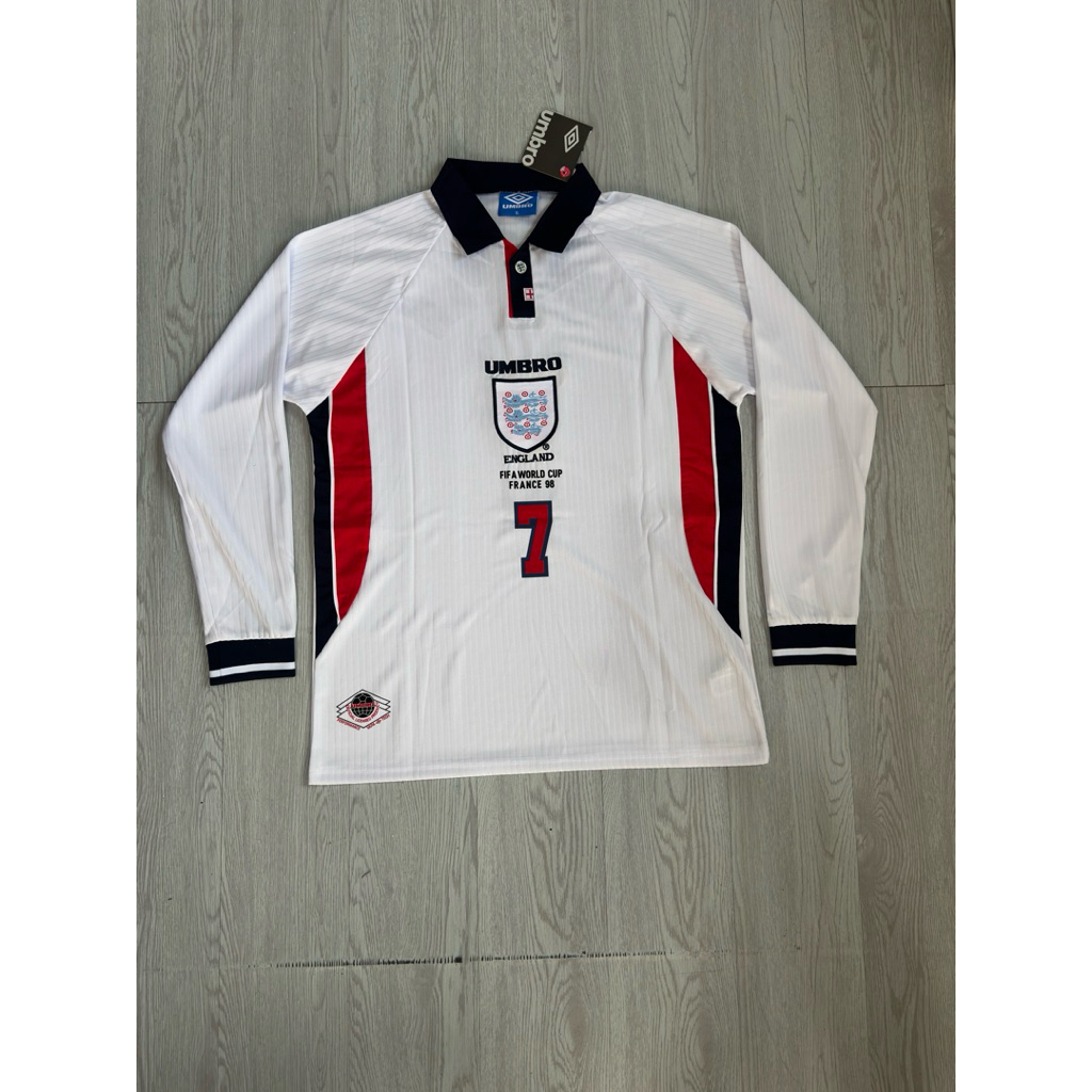 VINTAGE RETRO UMBRO ENGLAND WORD CUP JERSEY 1998