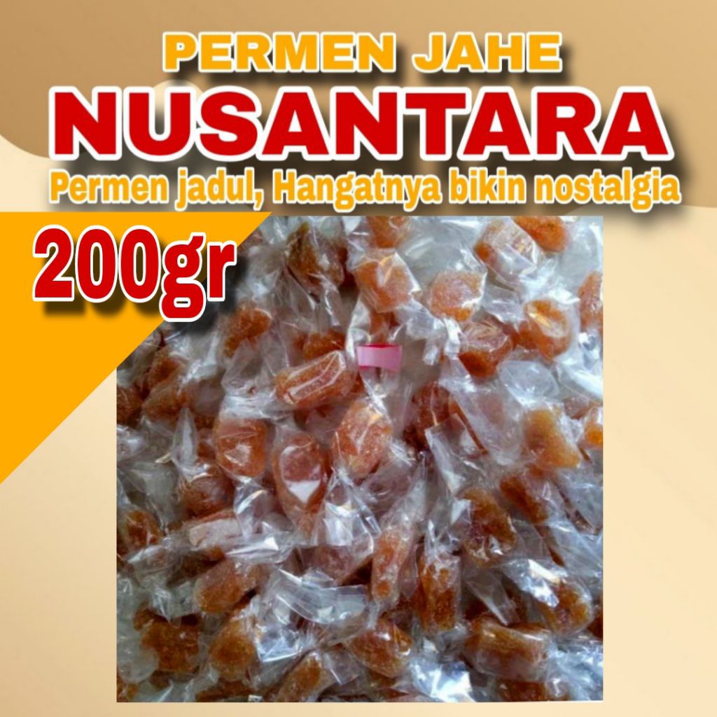 Permen jahe jadul kemasan 200gr / permen jahe jadul