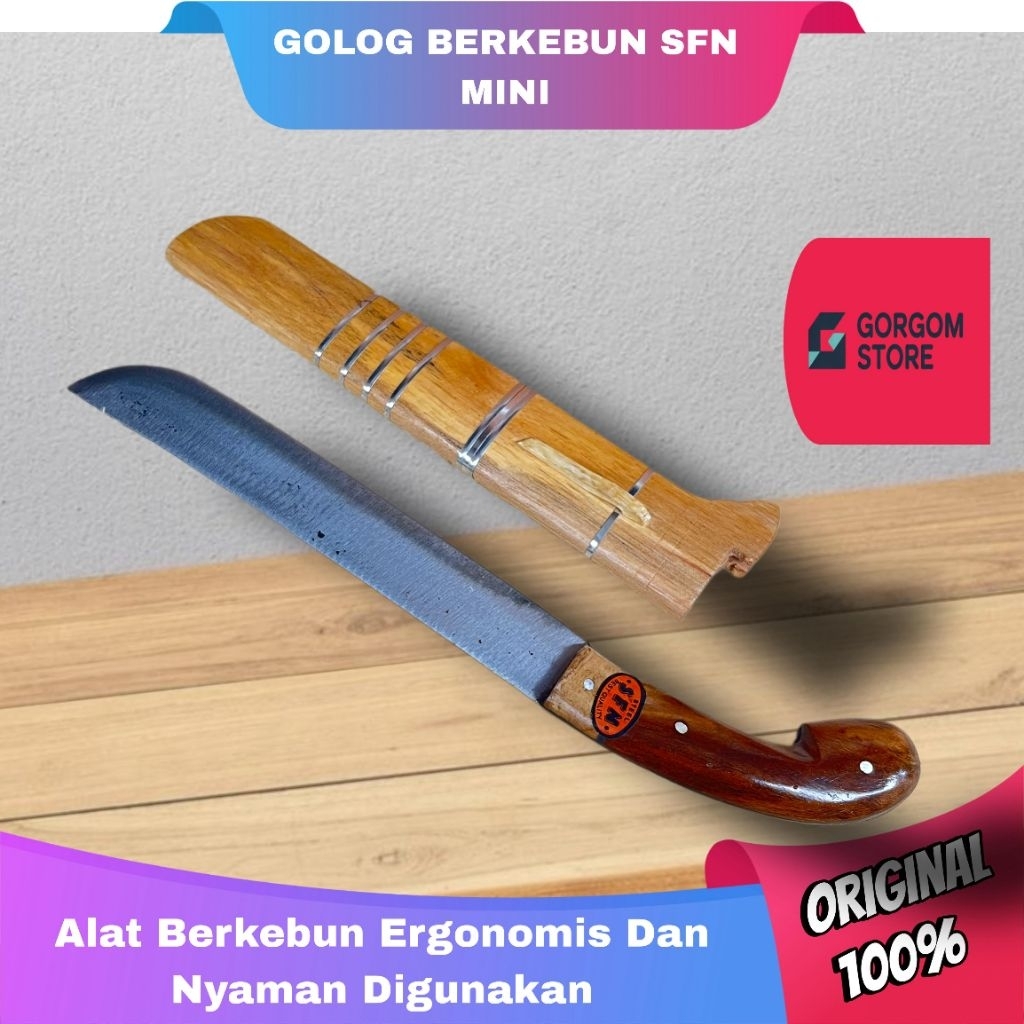 GORGOM GOLOK Cibatu/golok pemotong kayu dan bambu/golok asli baja per/full tank model gocil jepit Te