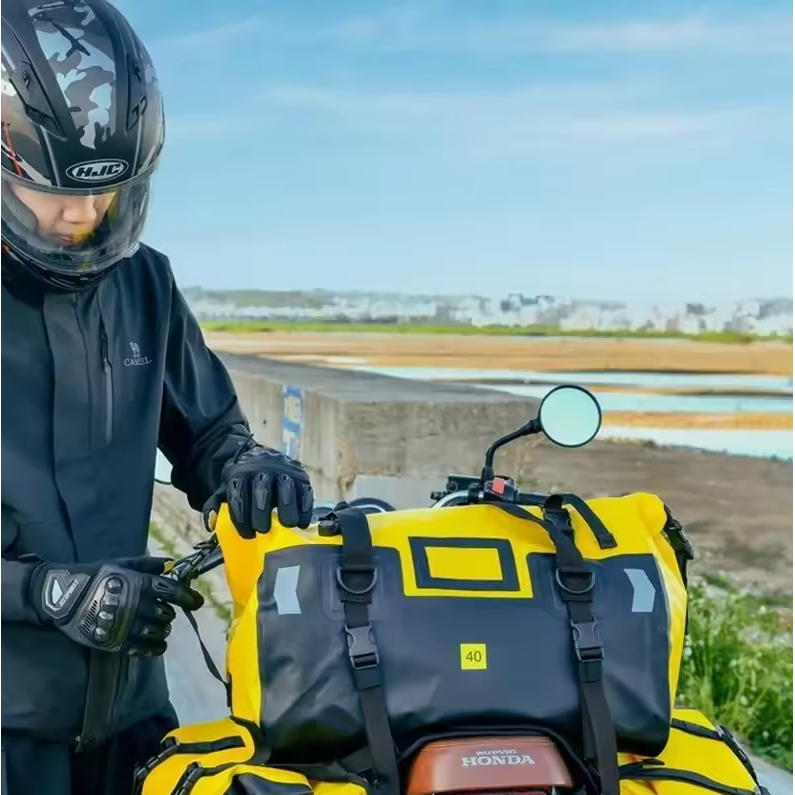 Tas motor touring tail bag waterproof universal 40L 66L tas touring motor tailbag waterproof