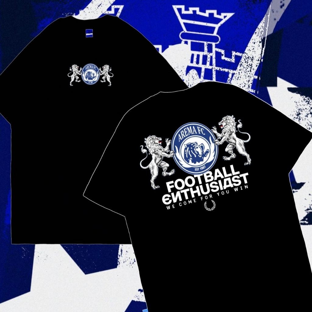 KAOS PREMIUM CASUAL AREMA MALANGANS PRIA WANITA COTTON 24S FREE STICKER MENTALITY MALANG