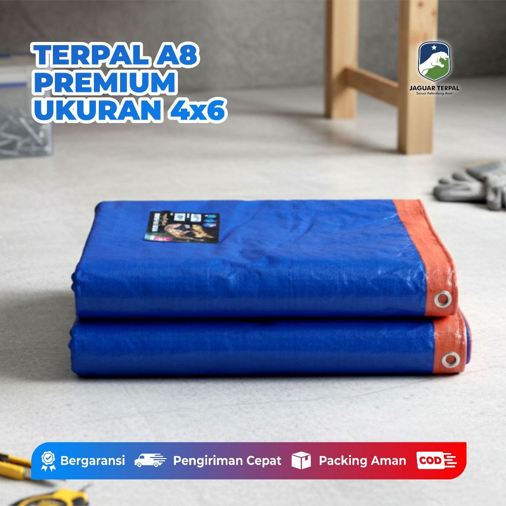 Terpal Plastik Tahan Air Anti Panas Type A8 Ukuran 4x6 Meter