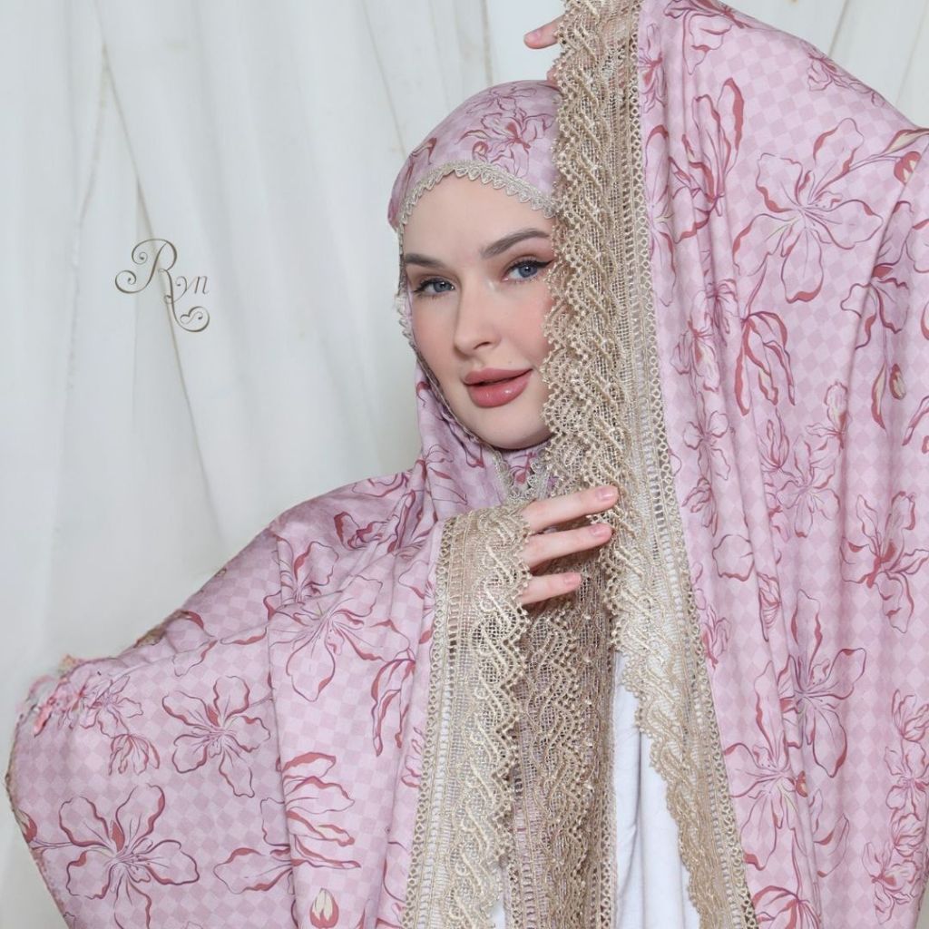 Mukena Rayon Jumbo Premium Mukena RYN Rayyan Ori Original 100% Mukena Travel Dewasa Renda Mewah Adem