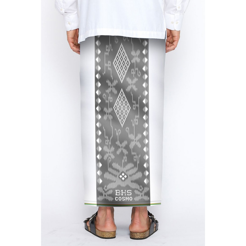 Sarung BHS Cosmo Silver - Hitam Polos Putih Polos 100% ORIGINAL BHS