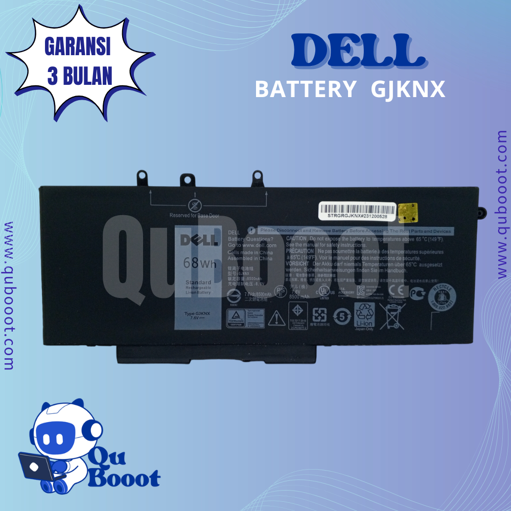 Baterai Dell Precision 15 3520 15 3530 M3520 M3530 Series GJKNX