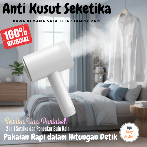 Winland Setrika Listrik SATU MESIN 2 FUNGSI Menyetrika Pakaian dan Mencukur Bulu Halus Tanpa Kabel
