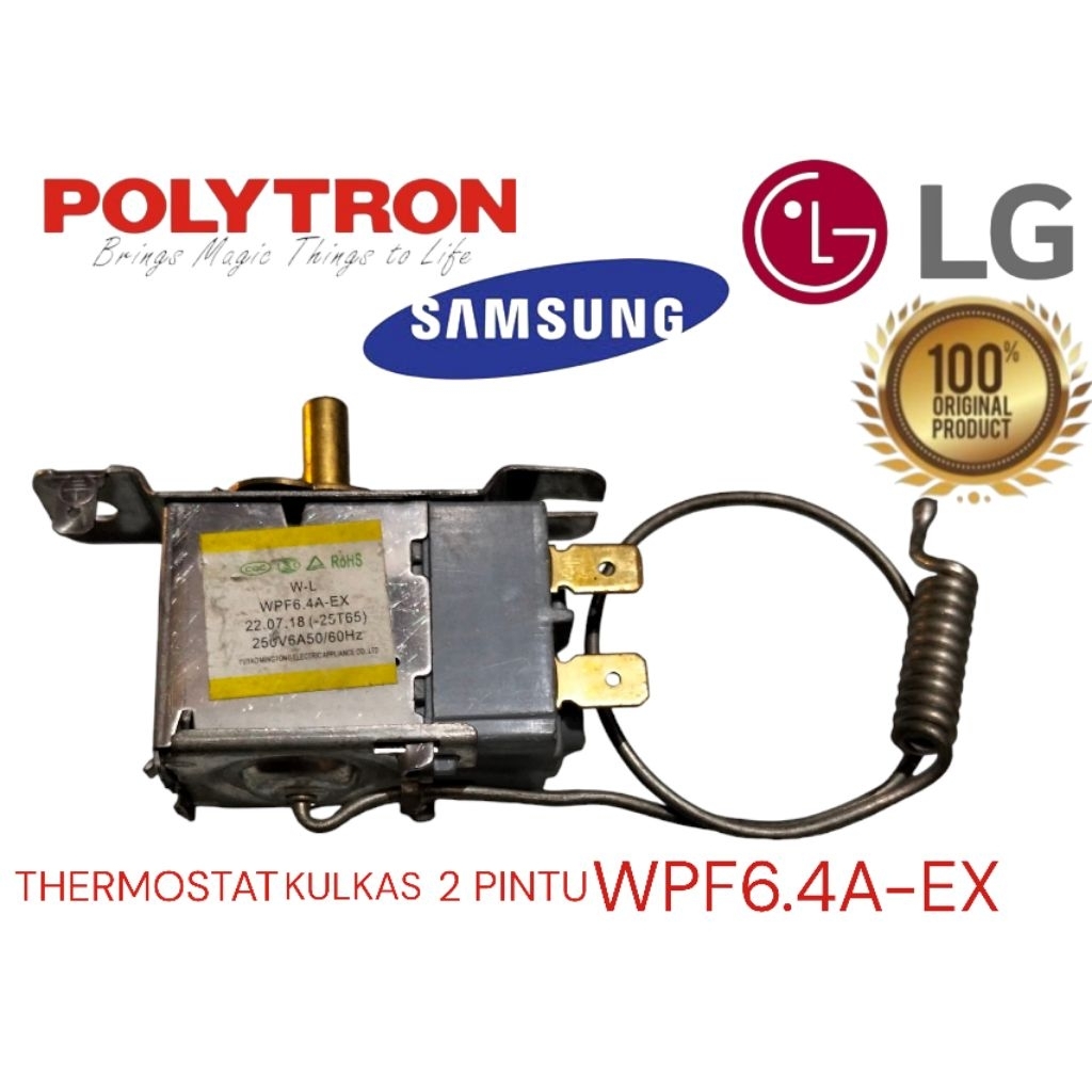 Termostat WPF6.4A-EX kulkas POLYTRON LG SAMSUNG 2 pintu