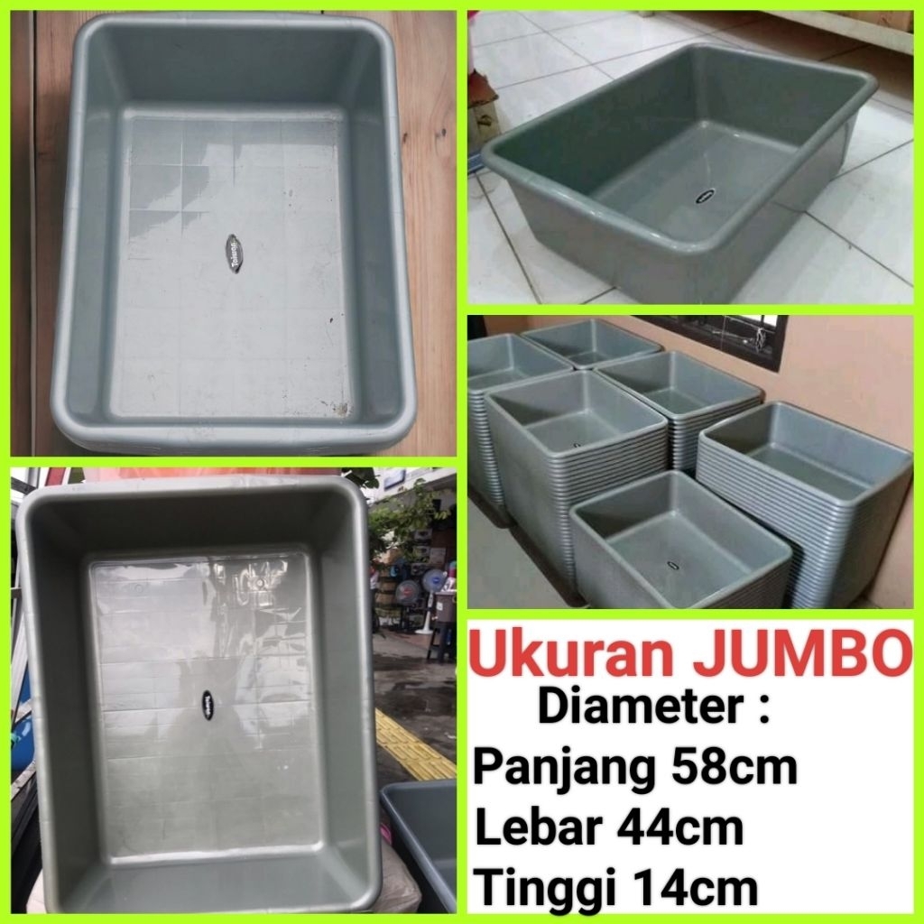 baskom kotak baskom plastik bak tahu kotak plastik bak pasir kucing bak taiwan UKURAN JUMBO