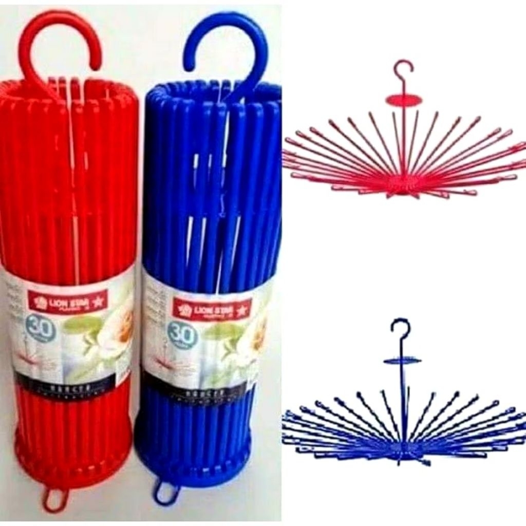 Folding Lionstar 30 Stik/Gantungan Baju Anak/Gantungan Baju Bayi Bagus/Gantungan Serbaguna/Gantungan
