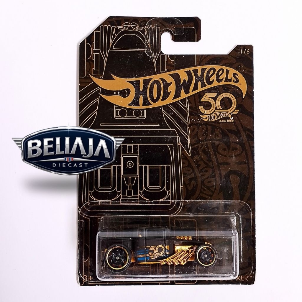HOT WHEELS BONE SHAKER BLACK GOLD 50TH