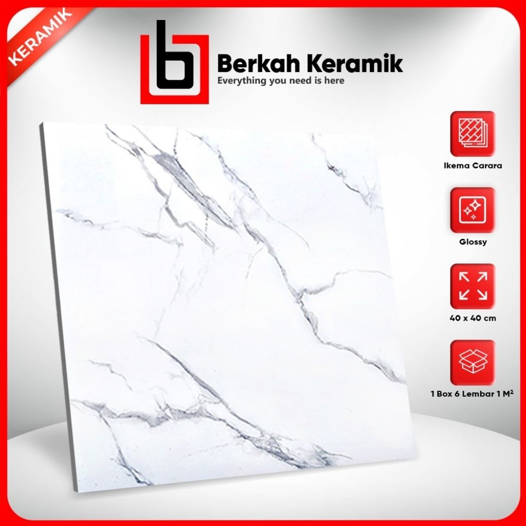 Keramik Carrara Glossy 50x50 Ikema 11801