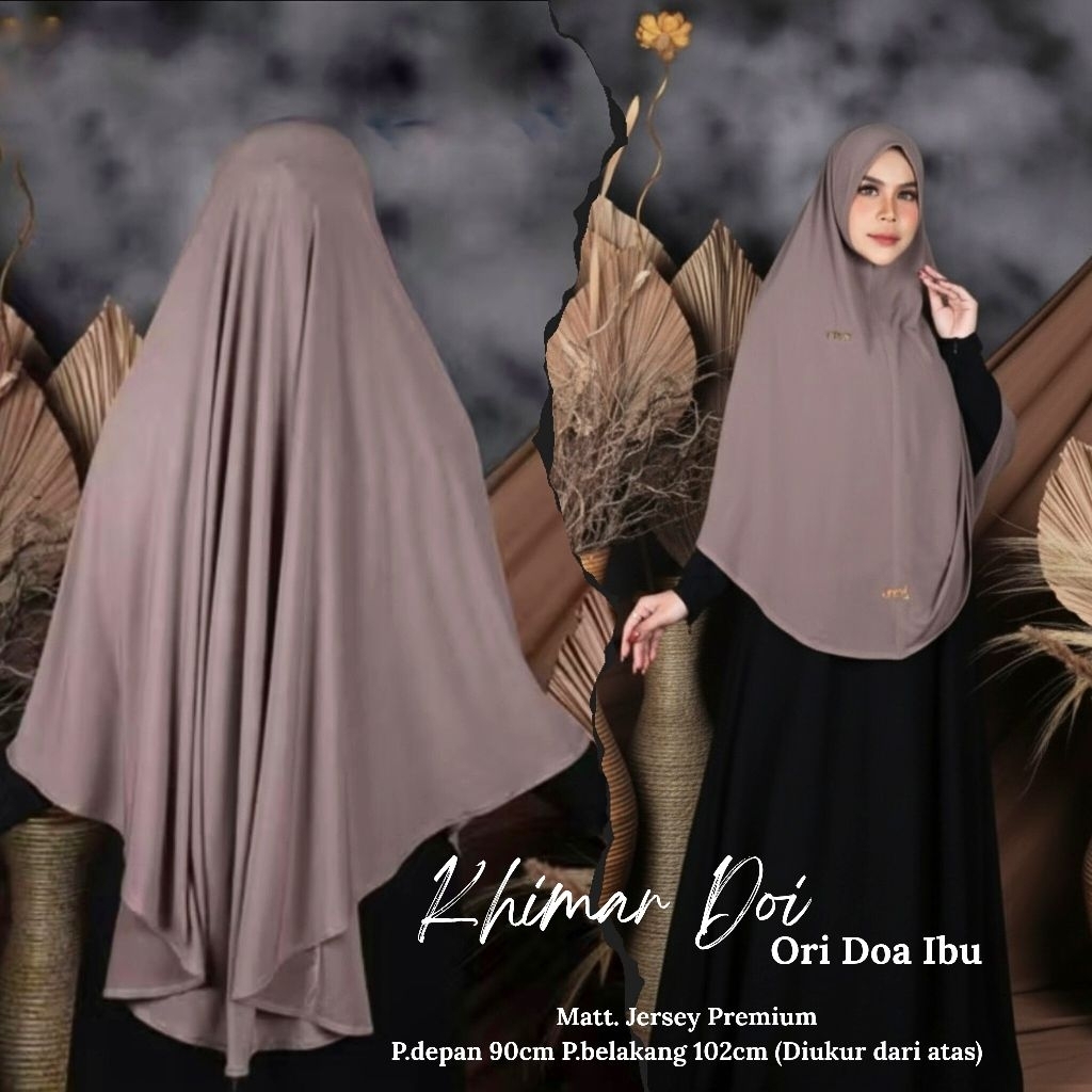 Khimar Doi ori Doa Ibu / Matt. Jersey Premium