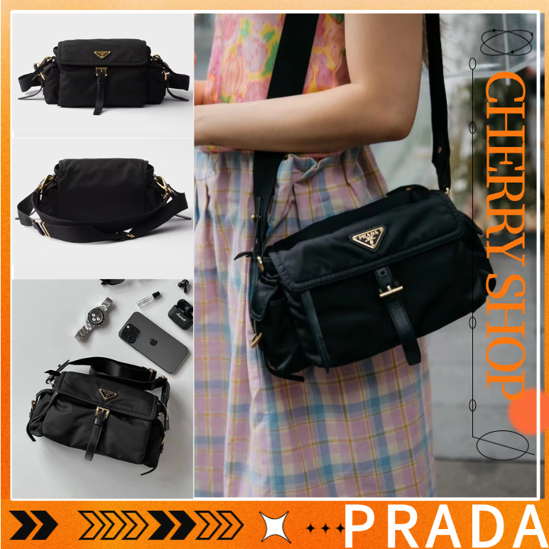 Prada Explore Medium Re-Nylon Shoulder Bag / Tas Bahu Prada Explore Medium Re-Nylon