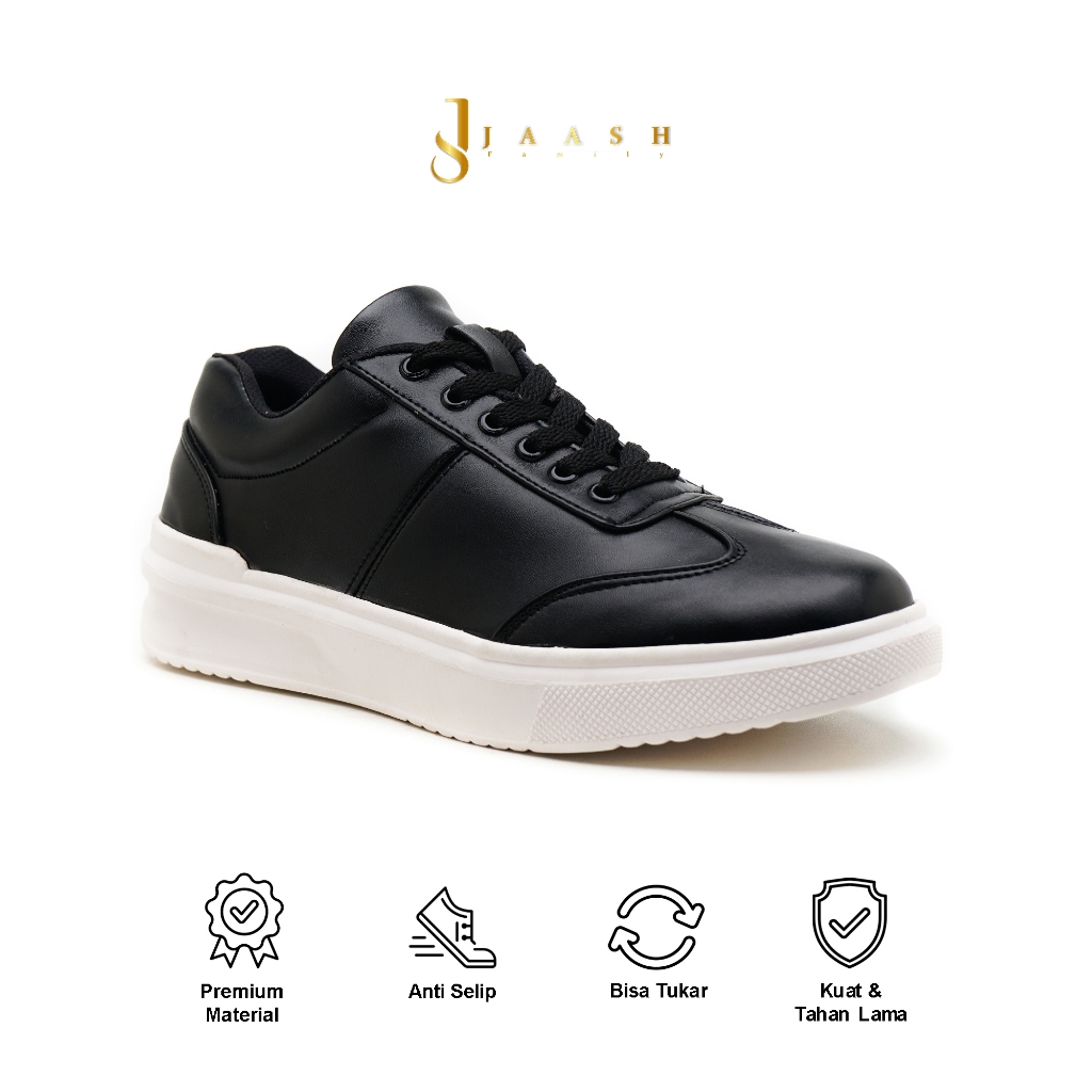 JAASH Family - Sepatu Sneakers Pria Hades Black Casual Santai Original Shoes