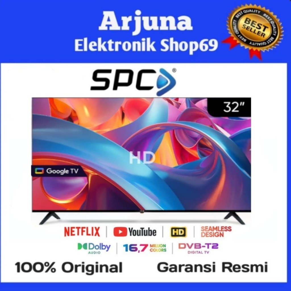 SPC ST32 DOLBY AUDIO GOOGLE ASSISTANT DIGITAL TV FRAMELESS SLIM ST 32 ST32
