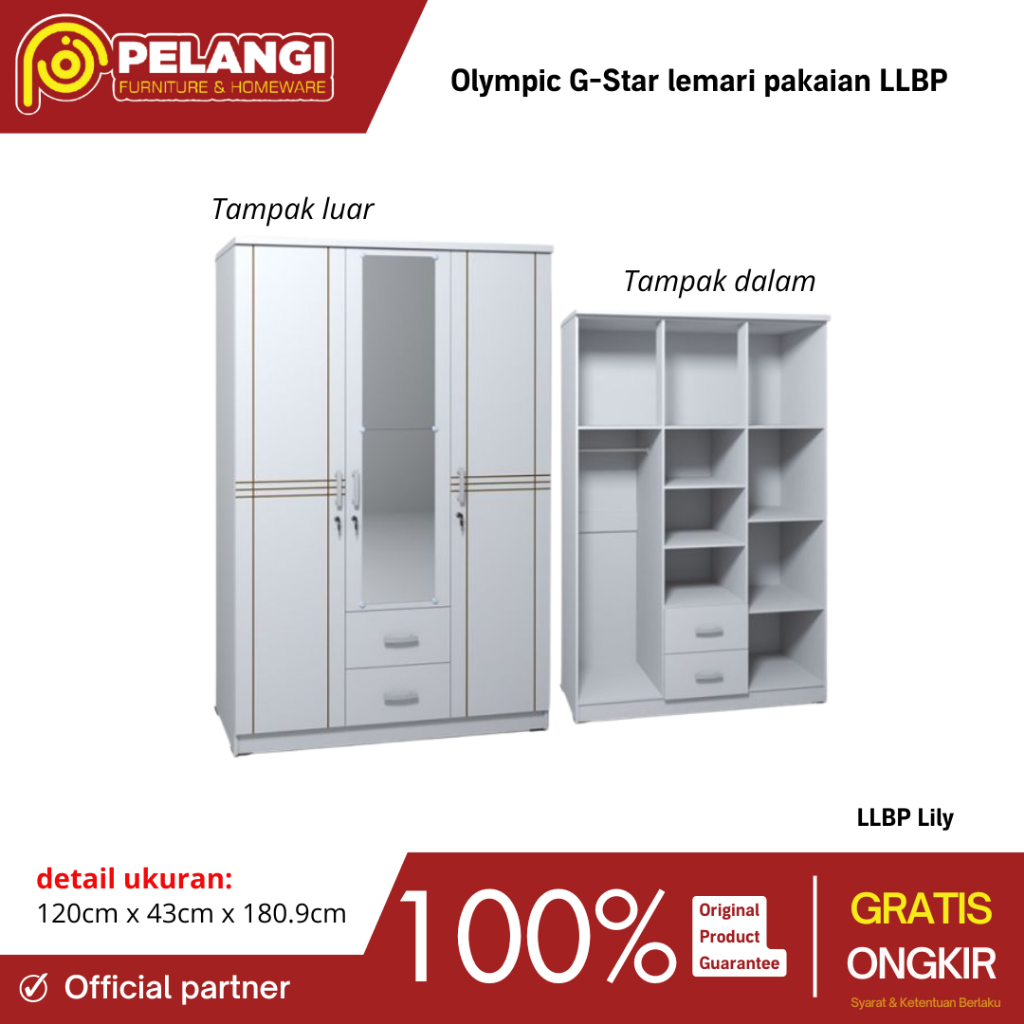 Lemari Pakaian Olympic G-Star lemari pakaian LLBP | Lemari Baju | Lemari Olympic