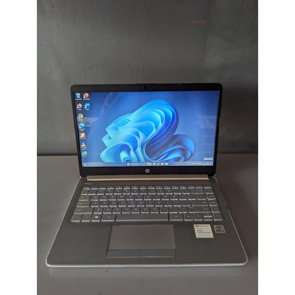 LAPTOP HP 14S CF INTEL CORE I3 1005G1 GEN 10 RAM 8GB SSD NVME 256GB SLIM
