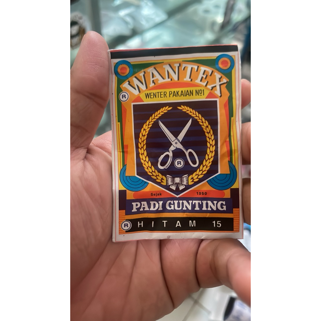 Wantex pewarna pakaian padi gunting Wantek sachet
