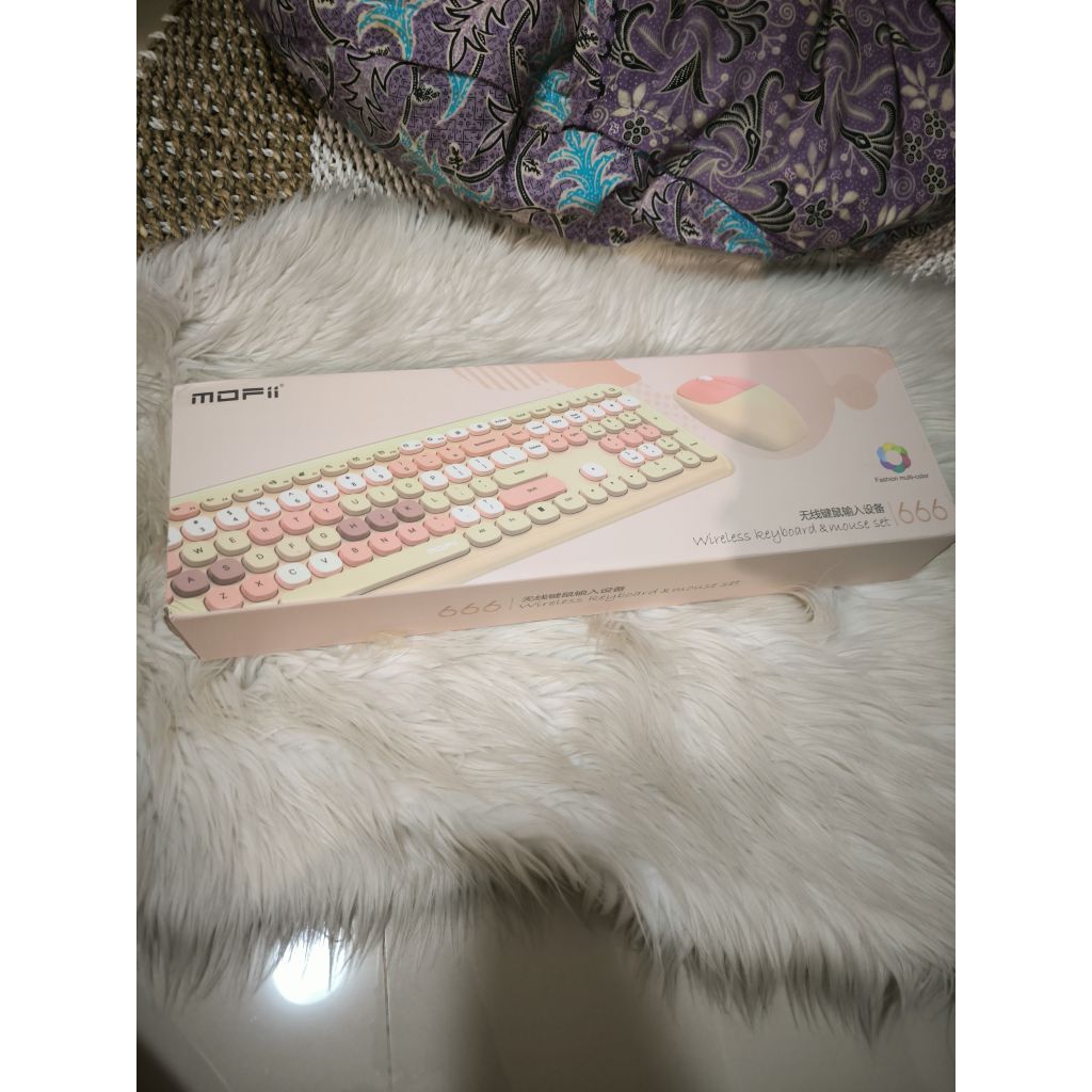 Mofii Keyboard Wireless Dan Mouse Wireless Set Lovely