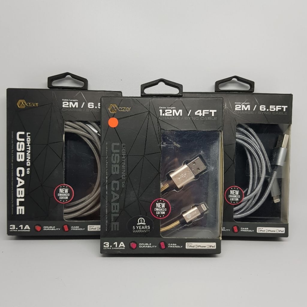 Mazer Lightning to USB Cable 3.1A MFI - IBOX