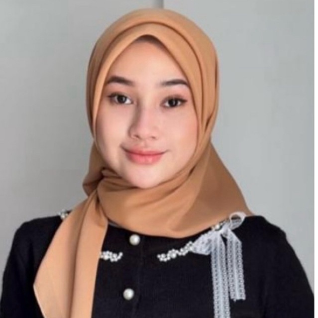 D.noktah Official - Doha Basic Square Hijab (Paris+Voal) Brown Edition