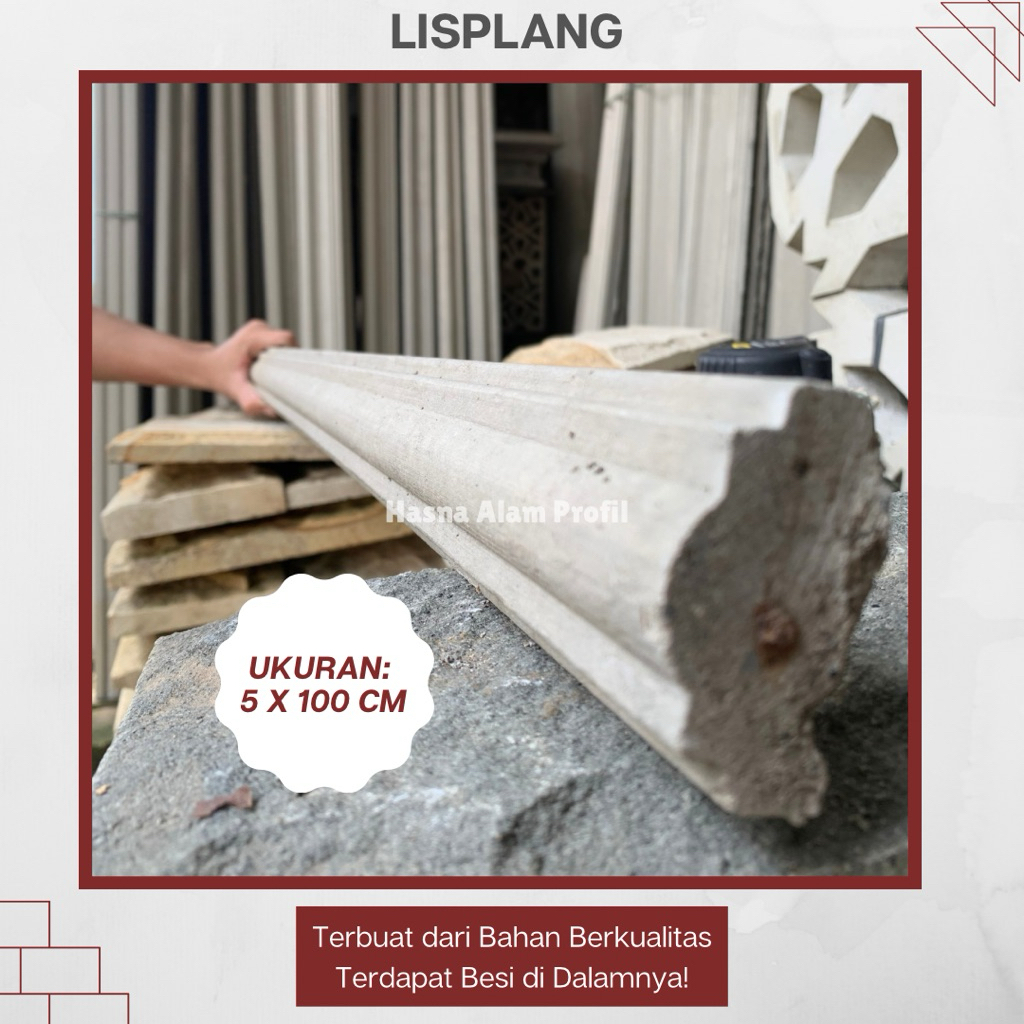 Lisplang Beton 5 x 100 cm – Lis Profil Rumah, Lis Profil Beton, Dekorasi Bangunan