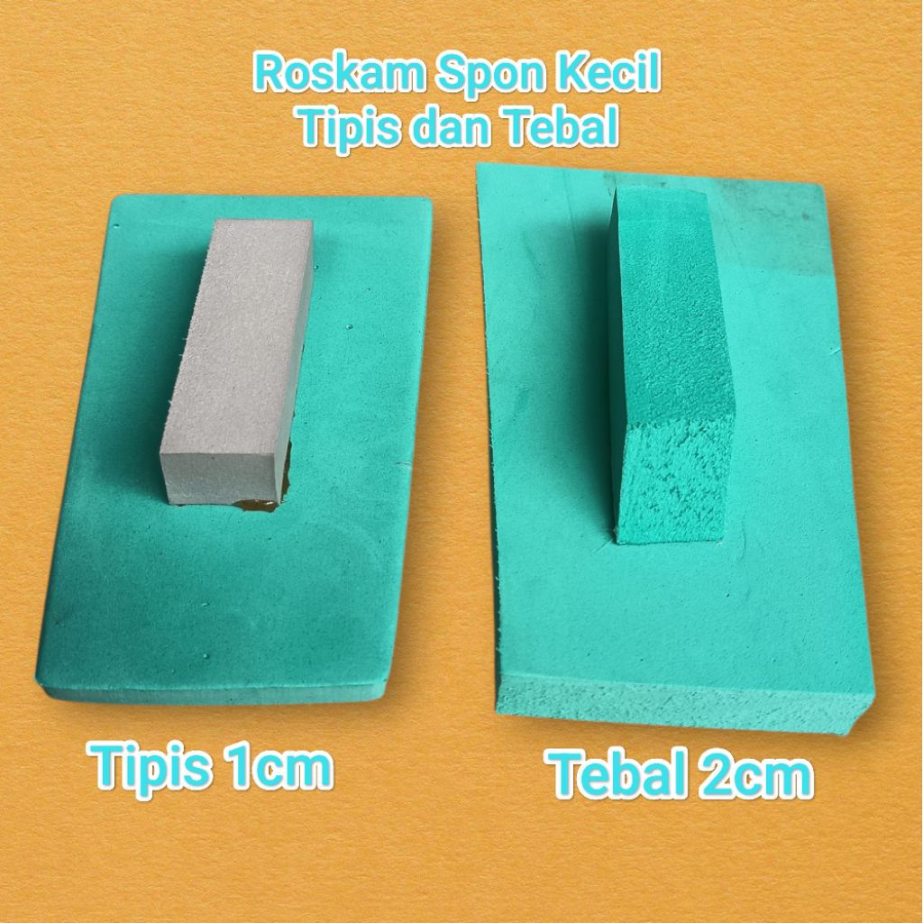 spon acian Roskam spon kecil tipis dan tebal warna warni