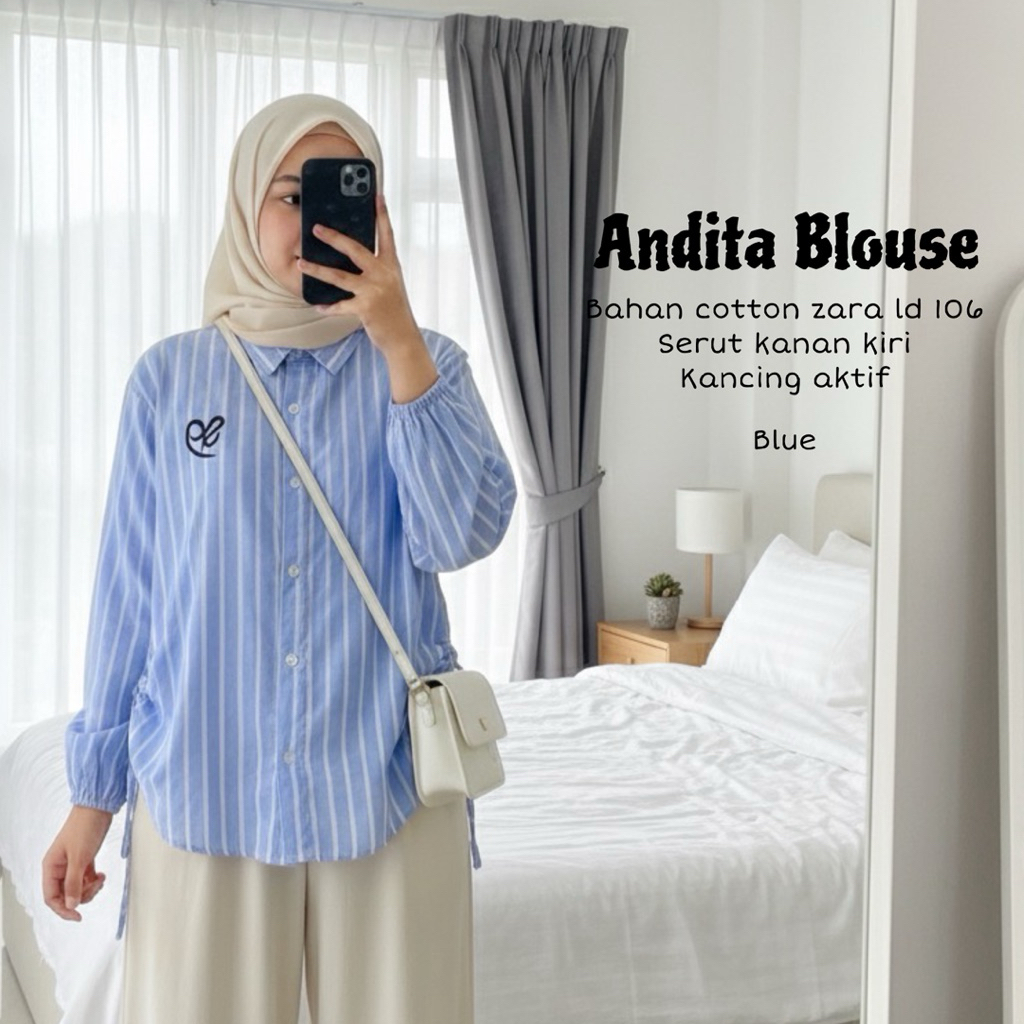 New Atasan bahan Katun stripe . Atasan Wanita motif garis . kemeja wanita garis LD 100 . Kemeja wani