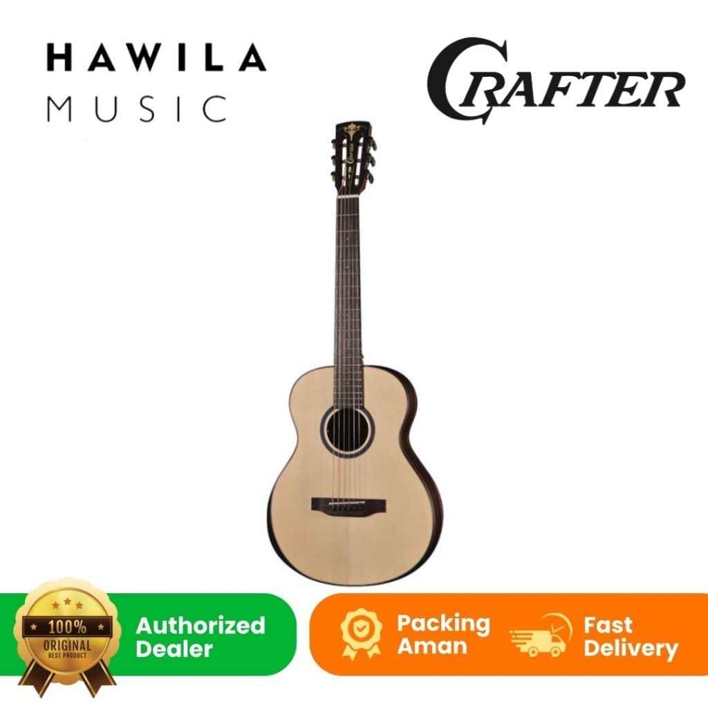 Gitar Akustik Elektrik CRAFTER MINO MACASSAR Solid Brand Korea