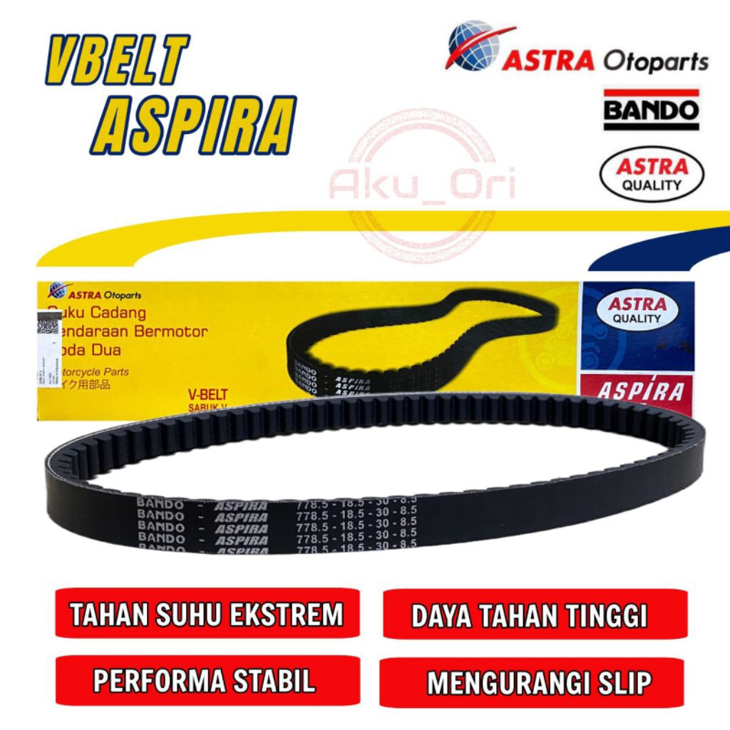 VBELT BEAT (KVY) ASPIRA vanbelt beat spacy scoopy karbu 100% astra otopart