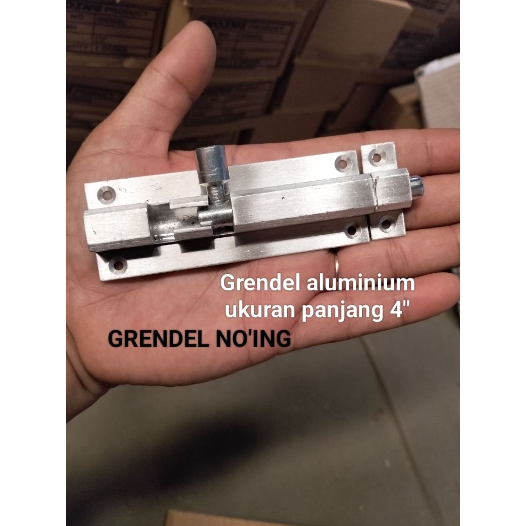 Grendel slot aluminium kunci pintu 4inch