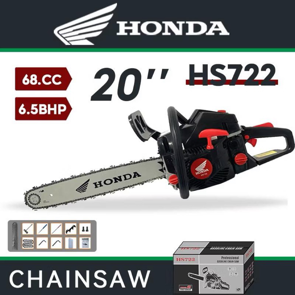 Mesin Chainsaw Senso Mini HS 722 HONDA 20 Inch 2 Tak Gergaji Mesin Original
