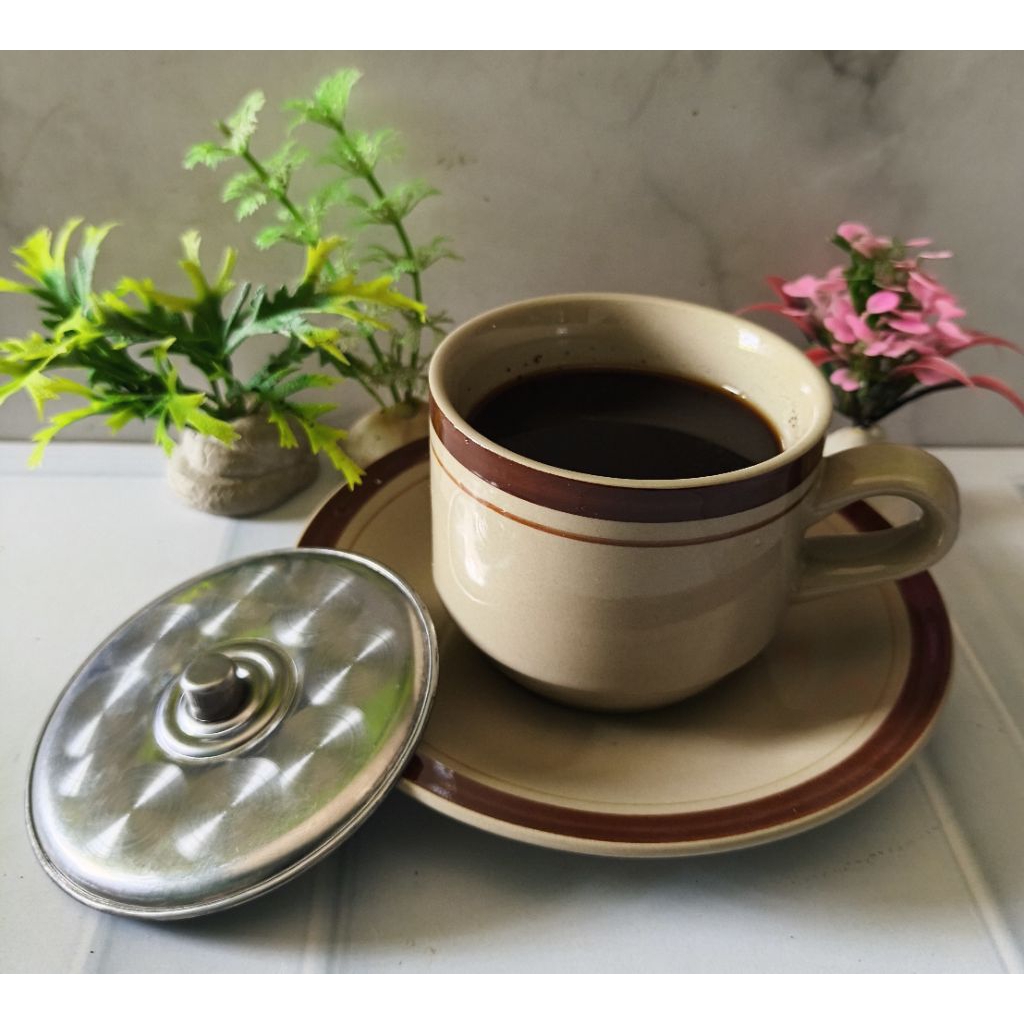 Cangkir Mug Keramik Tatakan & Tutup