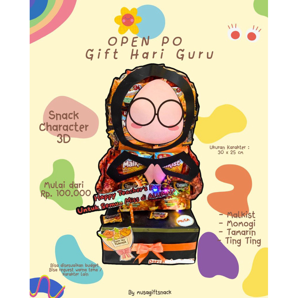 Snack Character / Gift Hari Guru / Tower Snack