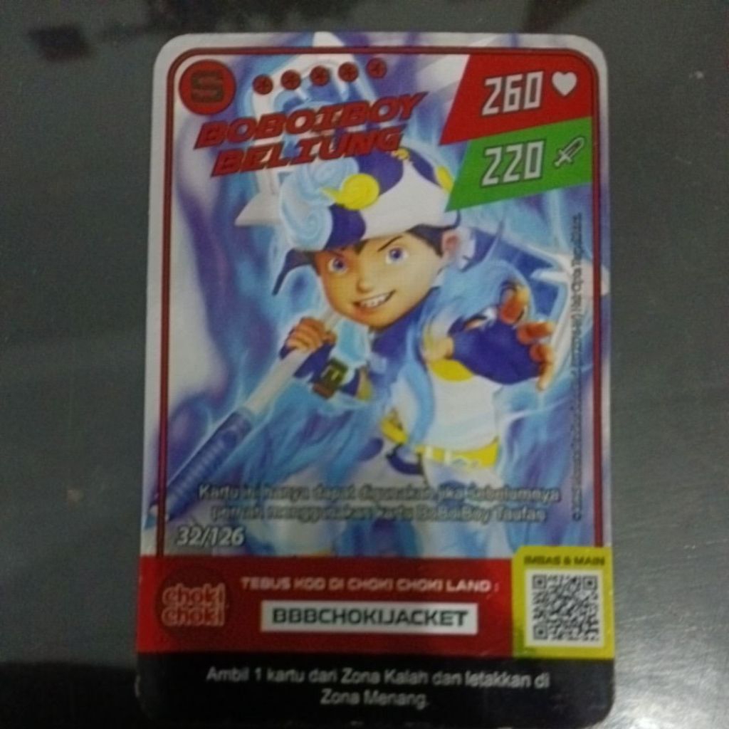 kartu boboiboy beliung s
