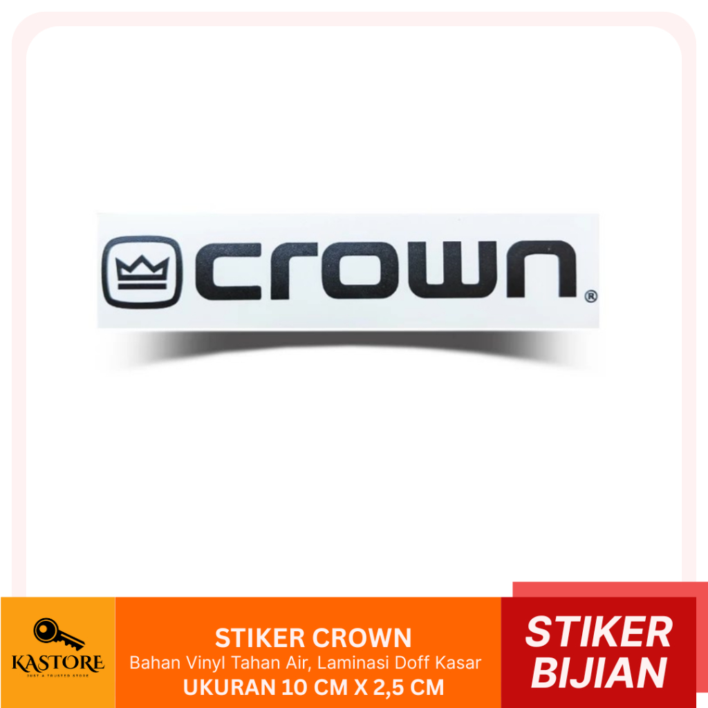 Stiker Sound System CROWN (BIJIAN) - Power Amplifier Mixer Audio