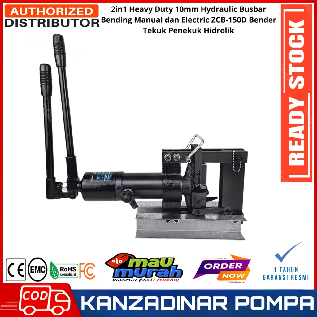 2in1 Heavy Duty 10mm Hydraulic Busbar Bending Manual dan Electric ZCB-150D Bender Tekuk Penekuk Hidr