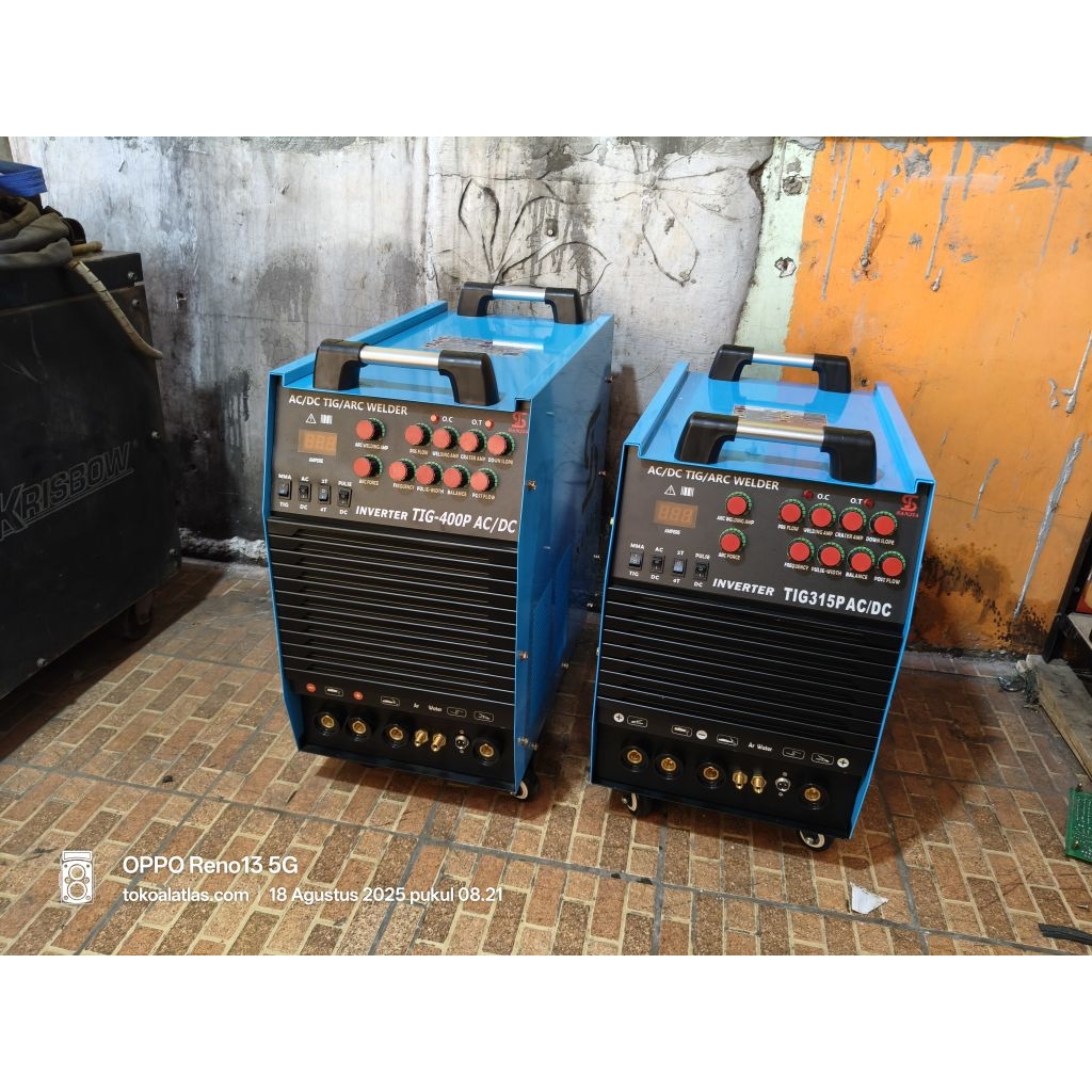 mesin las Argon alumunium tig acdc 400p 3phase