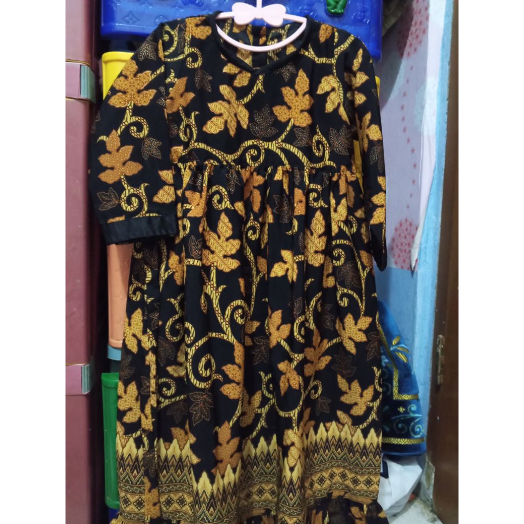 gamis batik anak usia 4 tahun